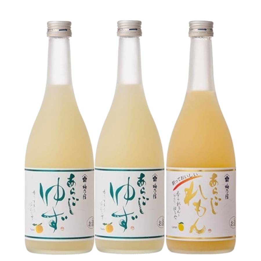 お酒 リキュール 梅乃宿酒造 梅乃宿 ゆずれもんセット あらごしゆず酒 8% 720ml 2本 あらごしれもん 10% 720ml 1本【条件付き送料無料】