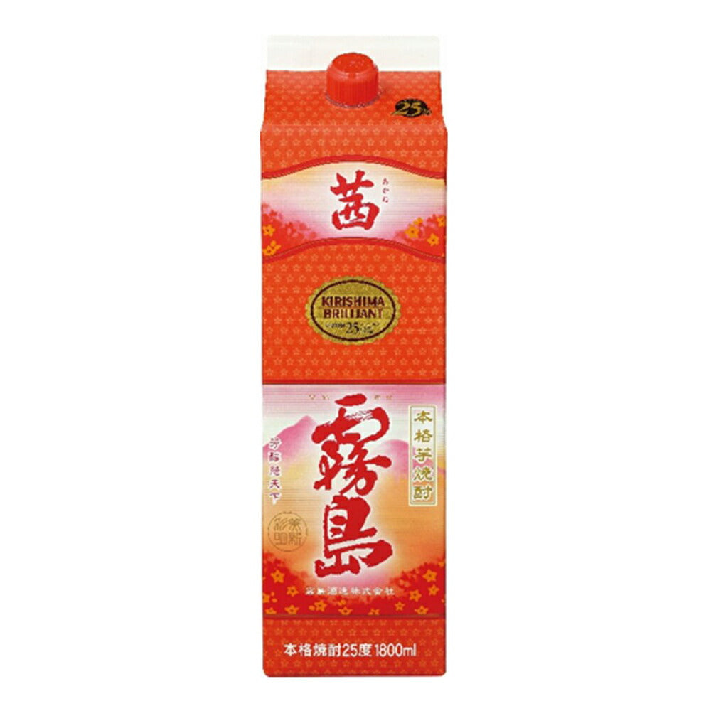お酒 ギフト 霧島酒造 茜霧島 パック 25° 1800ml ×1ケース ( 6本入り )【 条件付き送料無料 】