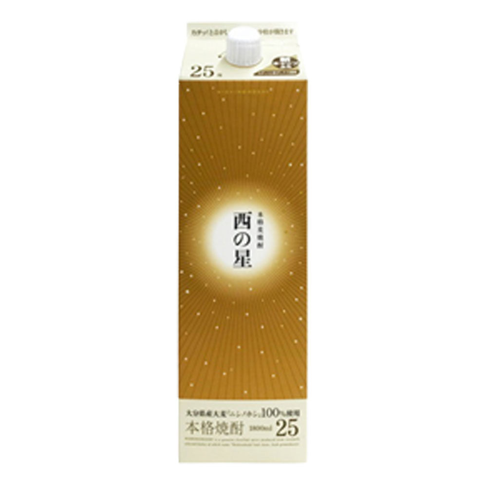 お酒 焼酎 ギフト 三和酒類 西の星パック 25° 1800ml×1ケース(6本入り) ≪いいちこ の蔵のもう一つのおすすめ麦焼酎≫【 条件付き送料無料 】