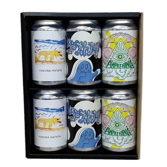 【常温便で発送】 【ギフトボックス入 / クラフトビール6缶セット】発泡酒 TAROS Brewing  タローズ ブルーイング ( ブリューイング )   HAKUNA MATATA（ハクナ・マタタ） &  ゴーストノート #3 & アウェイクニング #3 370ml缶 各2本