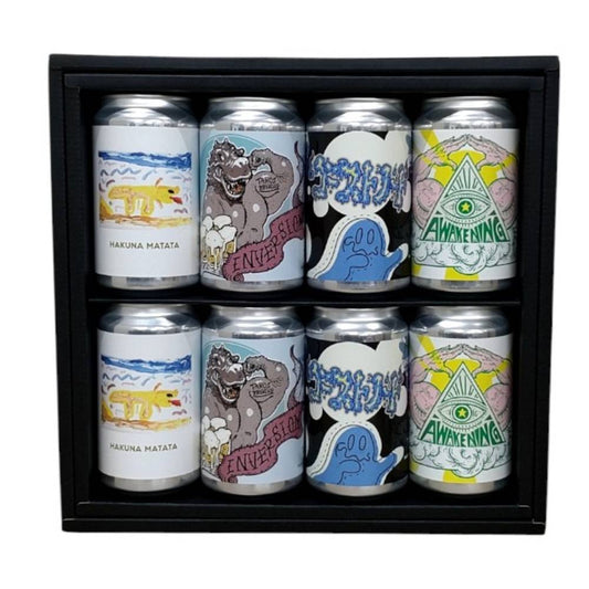【常温便で発送】【ギフトボックス入 / クラフトビール8缶セット】発泡酒 TAROS Brewing  タローズ ブルーイング ( ブリューイング )   HAKUNA MATATA（ハクナ・マタタ） &  インバージョン #5 &  ゴーストノート #3 & アウェイクニング #3 370ml缶 各2本