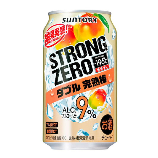 お酒 ギフト サントリー -196℃ ストロングゼロ ダブル完熟梅 350ml ケース ( 24本入り )