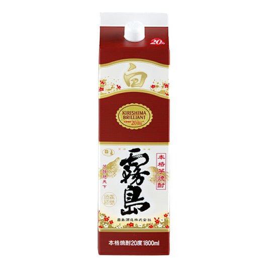お酒 ギフト 霧島 酒造 白霧島 パック 20° 1800ml