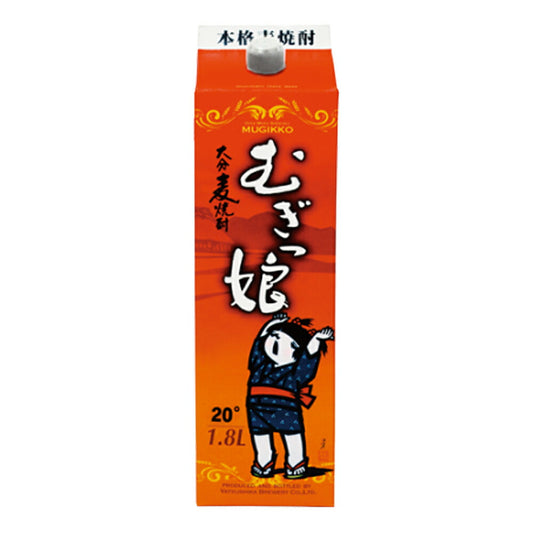お酒 ギフト 大分麦 八鹿酒造 むぎっ娘 ( むぎっこ ) パック 20° 1800ml